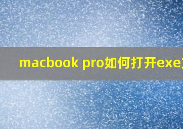 macbook pro如何打开exe文件